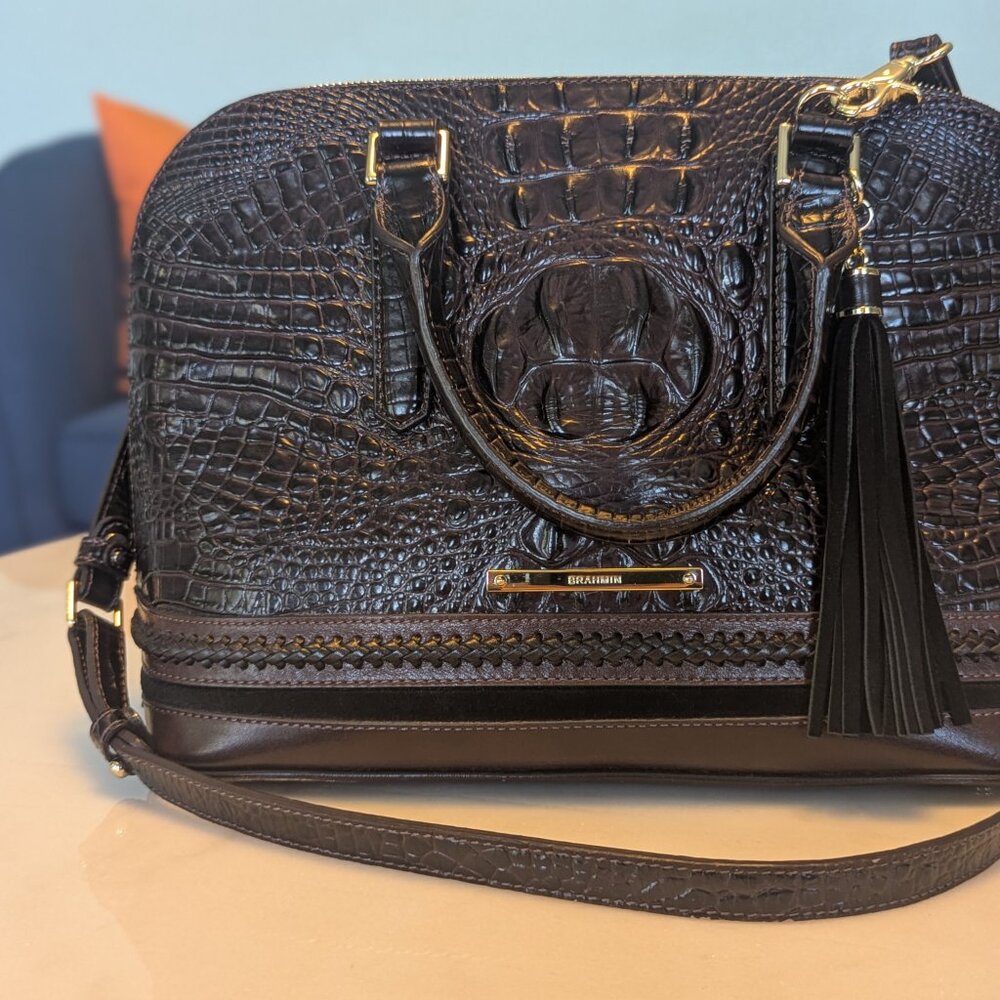 Brahmin Duxbury Satchel – Croc Embossed Leather - Picture 10 of 16